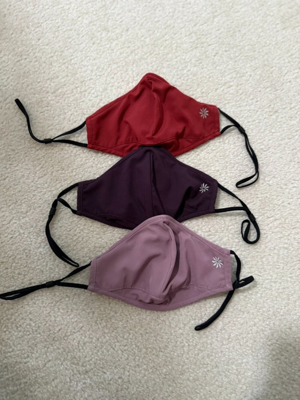 Athleta Made to Move Face Masks -- 3 pack